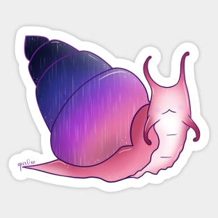 Genderfluid Pride Snail Sticker